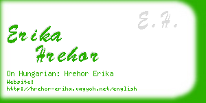 erika hrehor business card